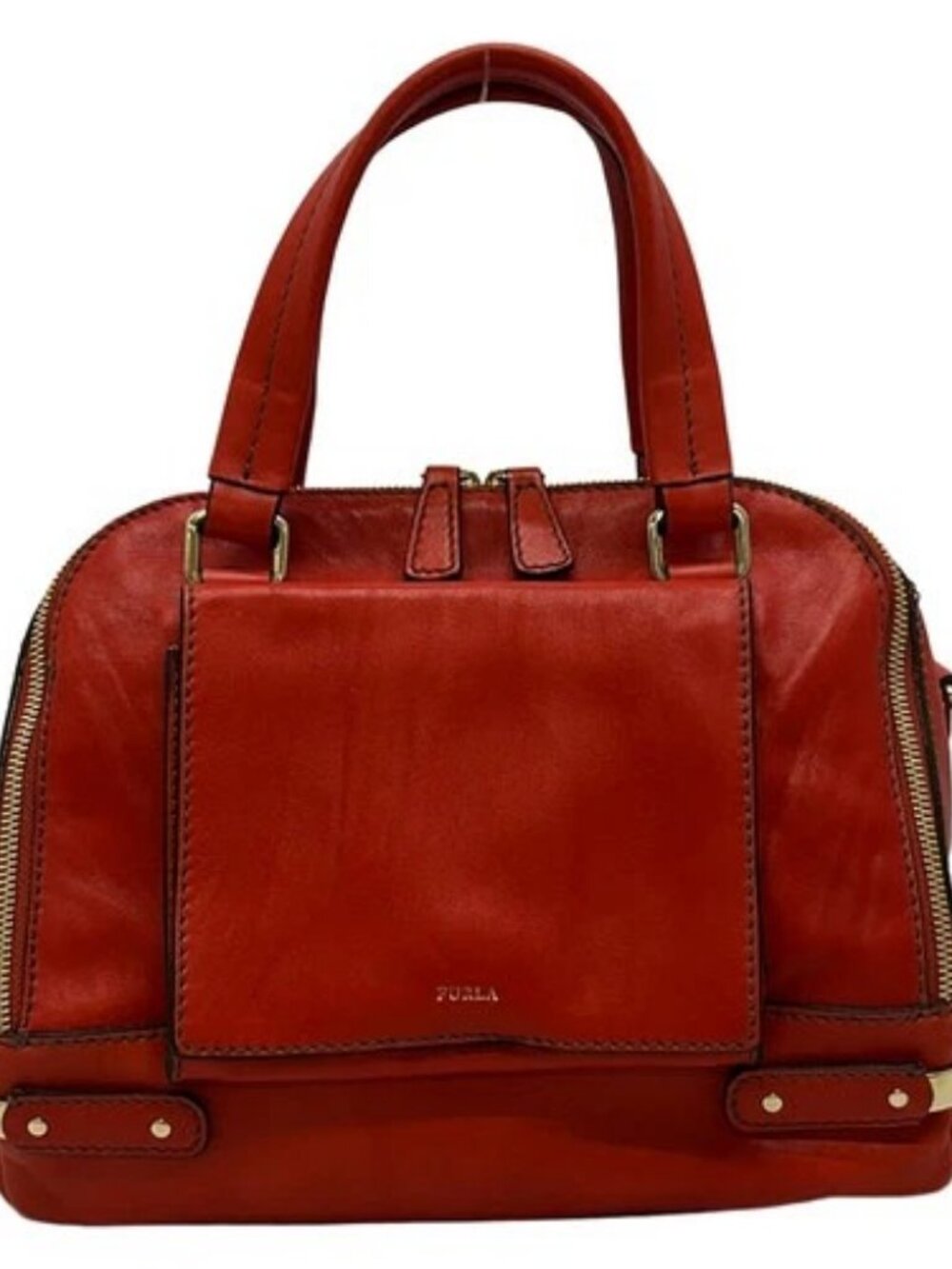 FURLA Red Leather Handbag